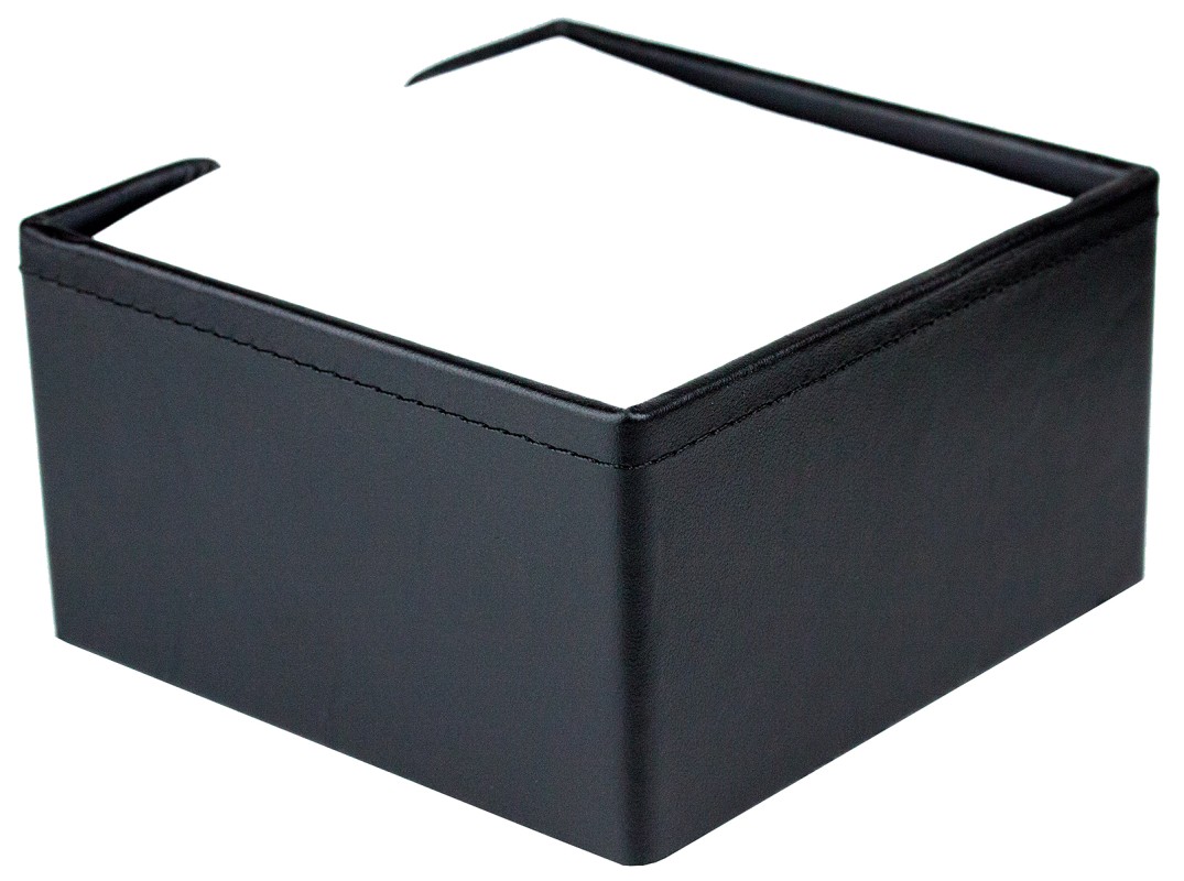 Zettelkasten PREMIUM LEDER BOXCALF schwarz (glatt)