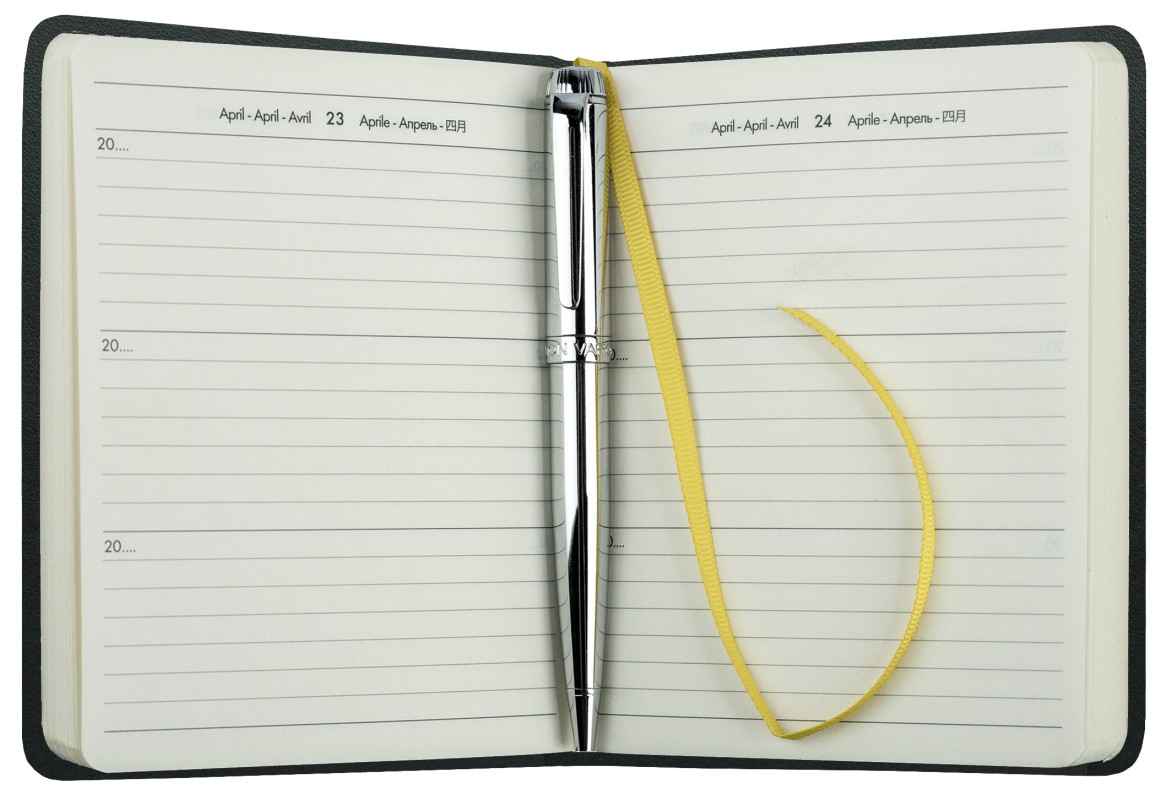 3 Jahreskalender (vergleichend) PREMIUM LEDER BOXCALF schwarz (glatt)