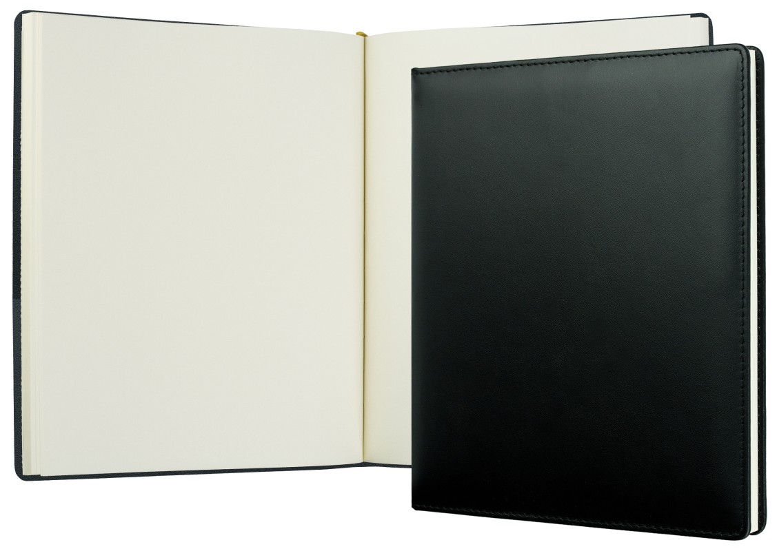 Gästebuch (gebunden) | Echtleder | BOXCALF schwarz