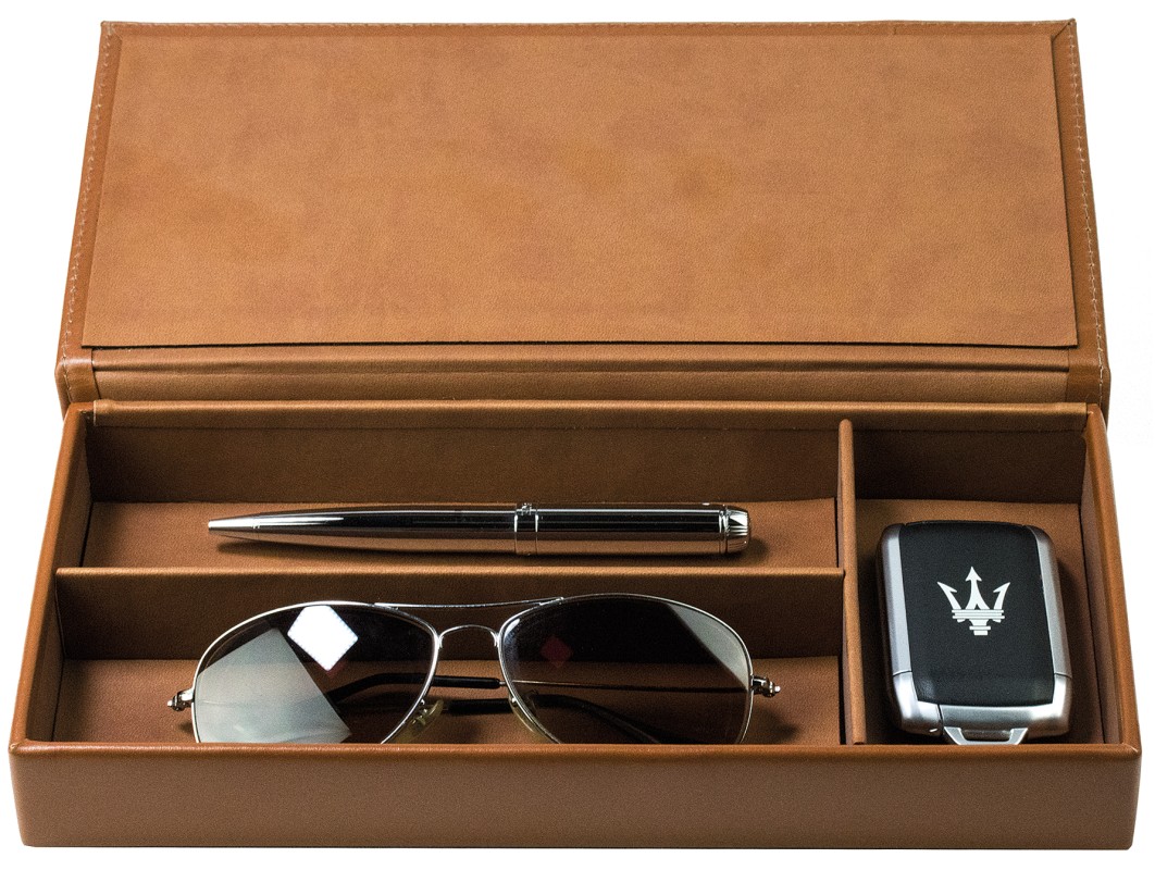 Ablagekasten mit Deckel PREMIUM LEDER BOXCALF cuoiobraun (glatt)