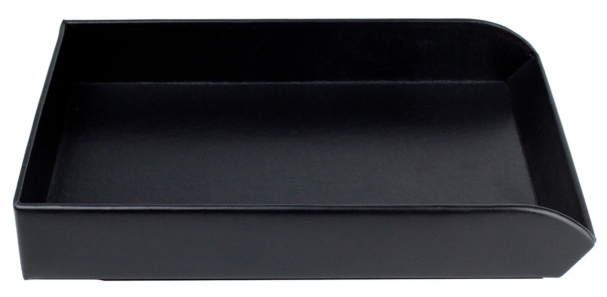 Briefablagekasten PREMIUM LEDER BOXCALF schwarz (glatt)
