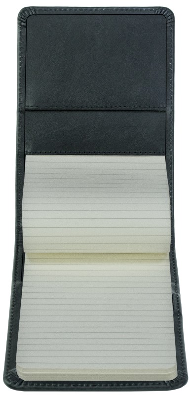 Notizblock Pocket Format | Echtleder | BOXCALF schwarz