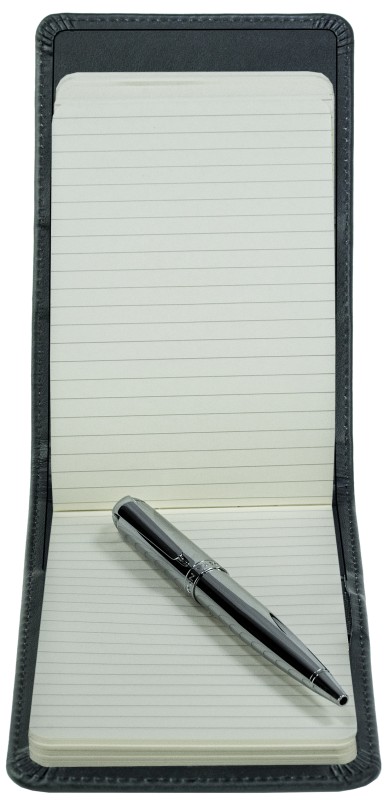 Notizblock Pocket Format | Echtleder | BOXCALF schwarz
