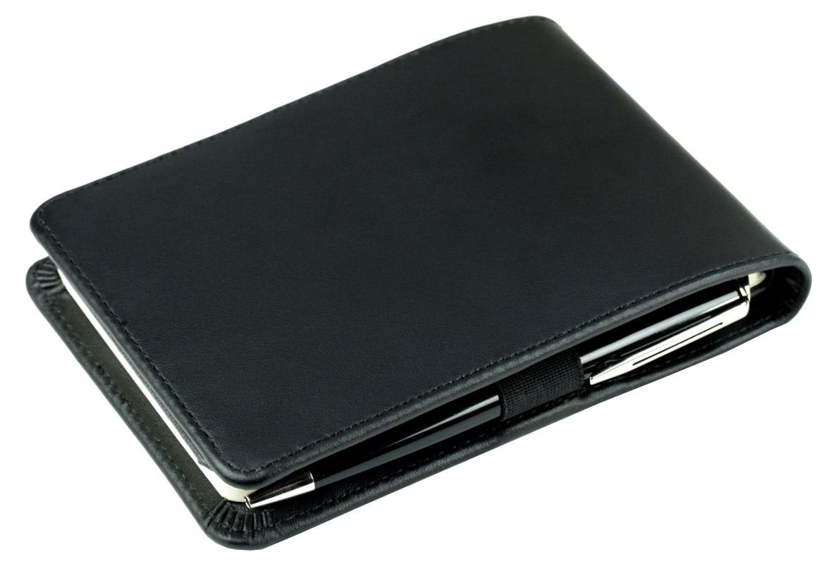 Notizblock Pocket Format | Echtleder | BOXCALF schwarz