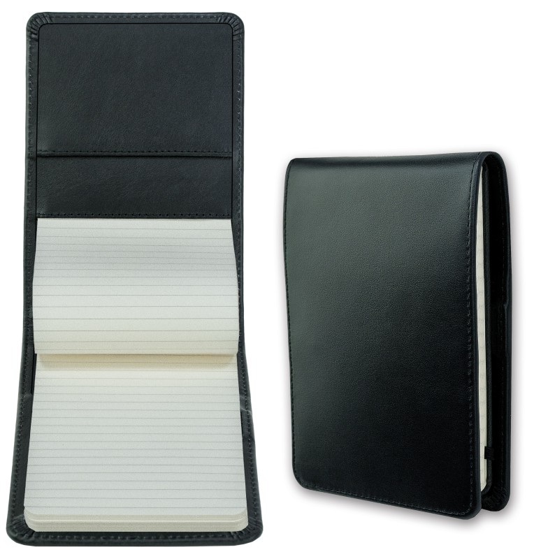 Notizblock Pocket Format | Echtleder | BOXCALF schwarz