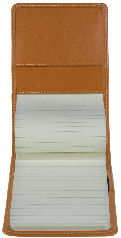 Notizblock Pocket Format | Echtleder | BOXCALF hellbraun