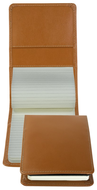 Notizblock Pocket Format | Echtleder | BOXCALF hellbraun