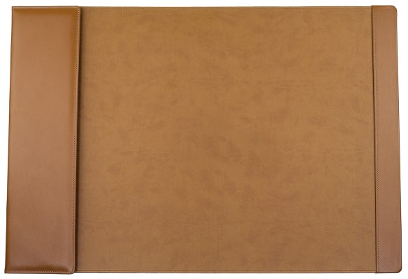 Schreibunterlage 65x45 mit Klappleiste inkl. Block + Kalender 25/26 PREMIUM LEDER BOXCALF cuoiobraun (glatt)