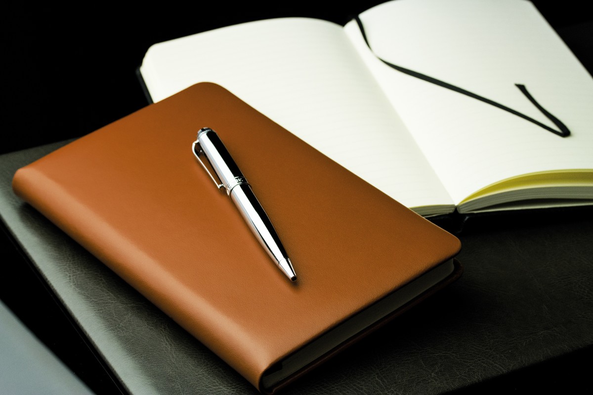 Notizbuch DIN A5 schmal (gebunden) | Echtleder | BOXCALF hellbraun