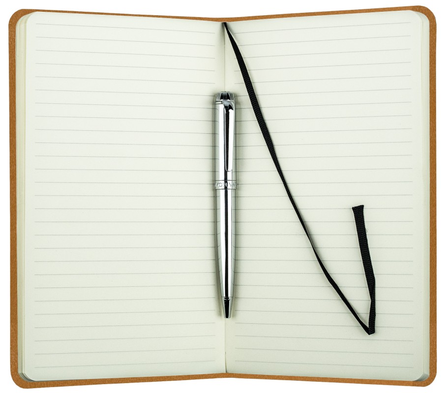 Notizbuch DIN A5 schmal (gebunden) | Echtleder | BOXCALF hellbraun