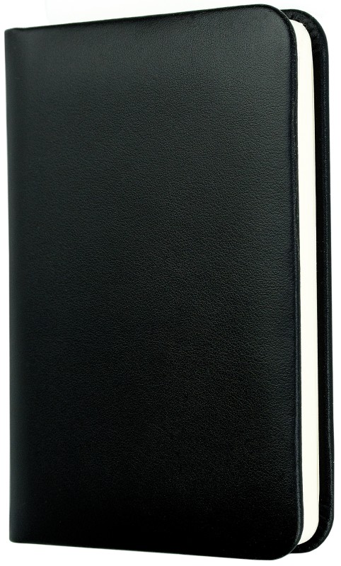Notizbuch Pocket Format (gebunden) | Echtleder | BOXCALF schwarz