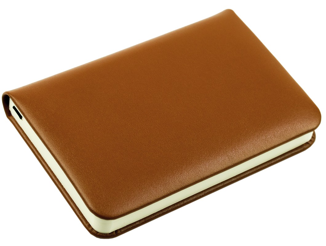 Notizbuch Pocket Format (gebunden) | Echtleder | BOXCALF hellbraun