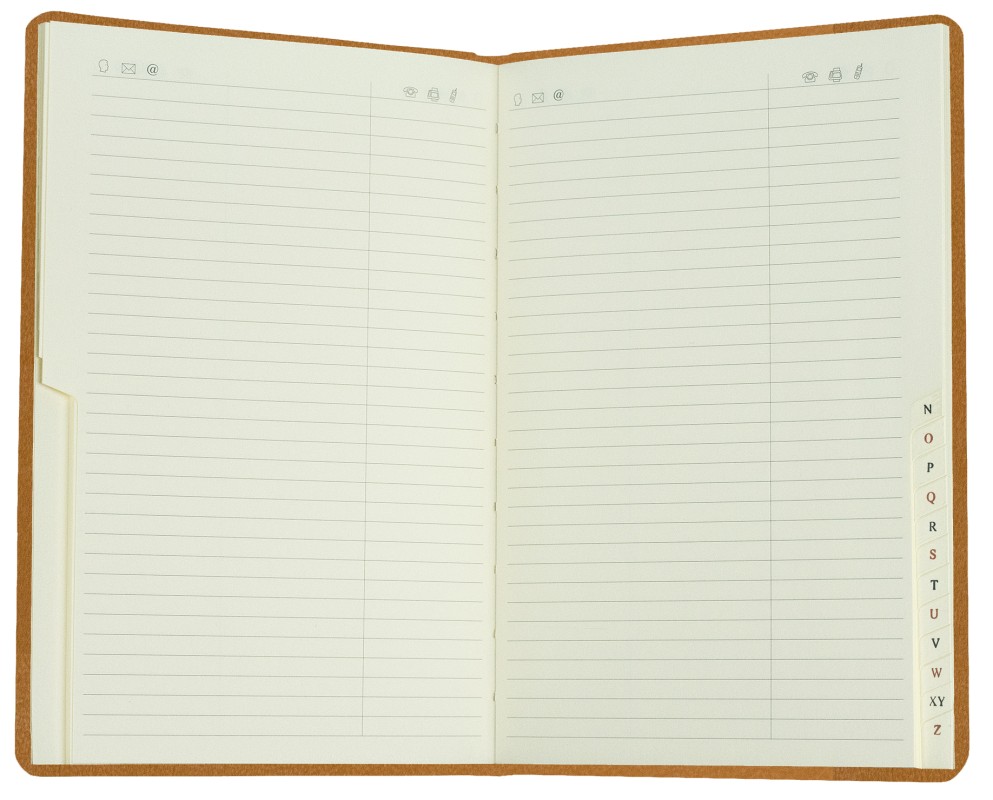 Adressbuch DIN A5 (gebunden) | Echtleder | BOXCALF hellbraun