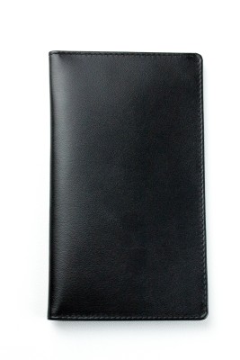 Leporello Faltkalender deutsch 2025 + 2026 - PREMIUM LEDER BOXCALF schwarz (glatt)