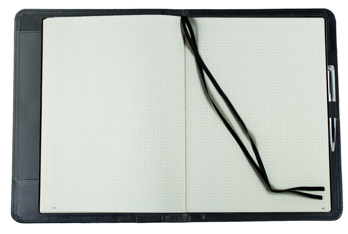 Notizbuch DIN A4+ | Echtleder | BOXCALF schwarz
