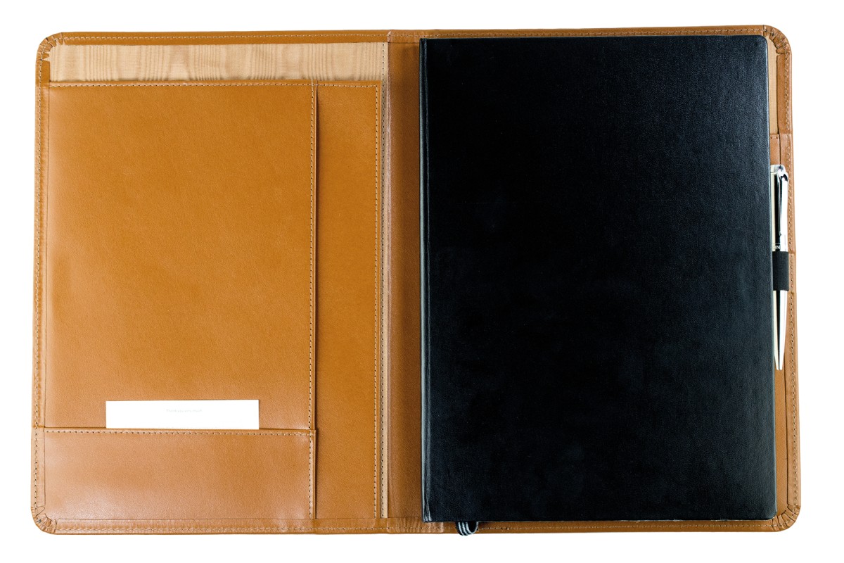 Notizbuch DIN A4+ | Echtleder | BOXCALF hellbraun