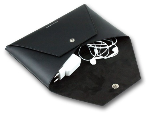 Zubehörtasche BIG für Macbook PREMIUM LEDER BOXCALF schwarz