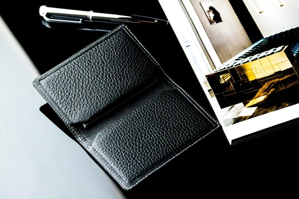 Visitenkartenetui PREMIUM LEDER SOFT GRAIN schwarz (genarbt)