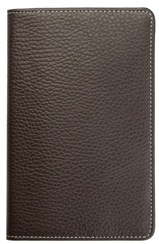 Pocket Kalenderbuch DIN A6 2027 PREMIUM LEDER SOFT GRAIN dunkelbraun (genarbt)