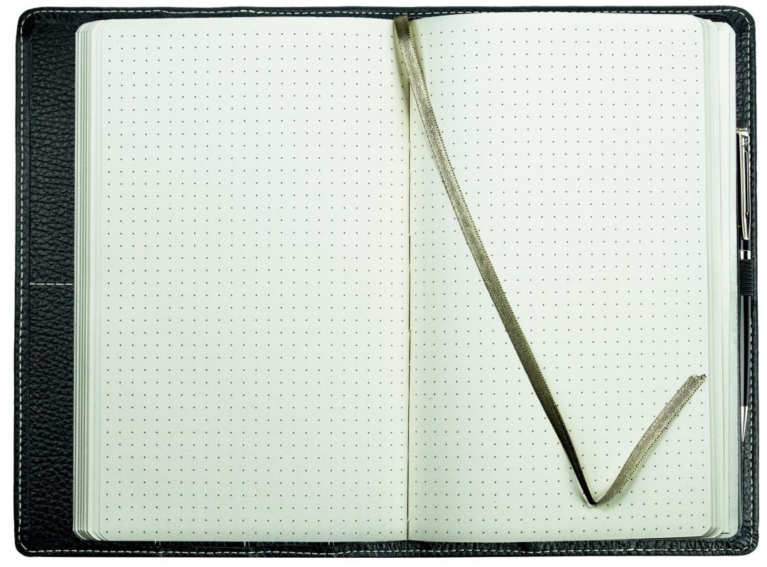 Notizbuch DIN A5 schmal | Echtleder | SOFTGRAIN schwarz