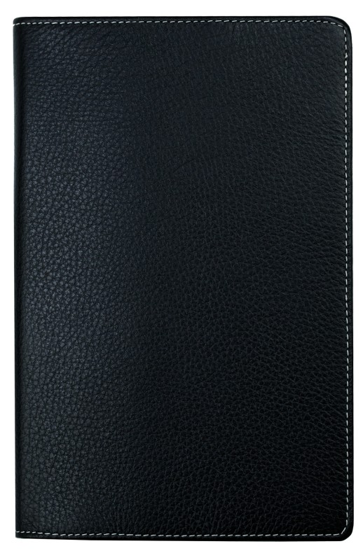 Notizbuch DIN A5 schmal | Echtleder | SOFTGRAIN schwarz