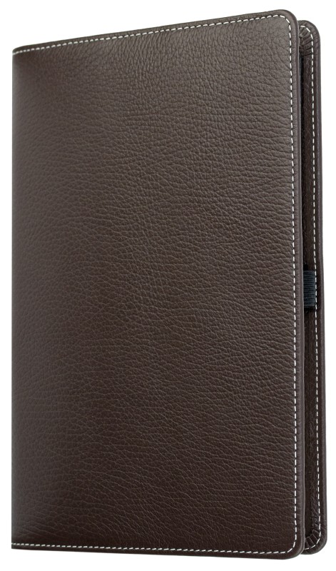 Notizbuch DIN A5 schmal | Echtleder | SOFTGRAIN dunkelbraun