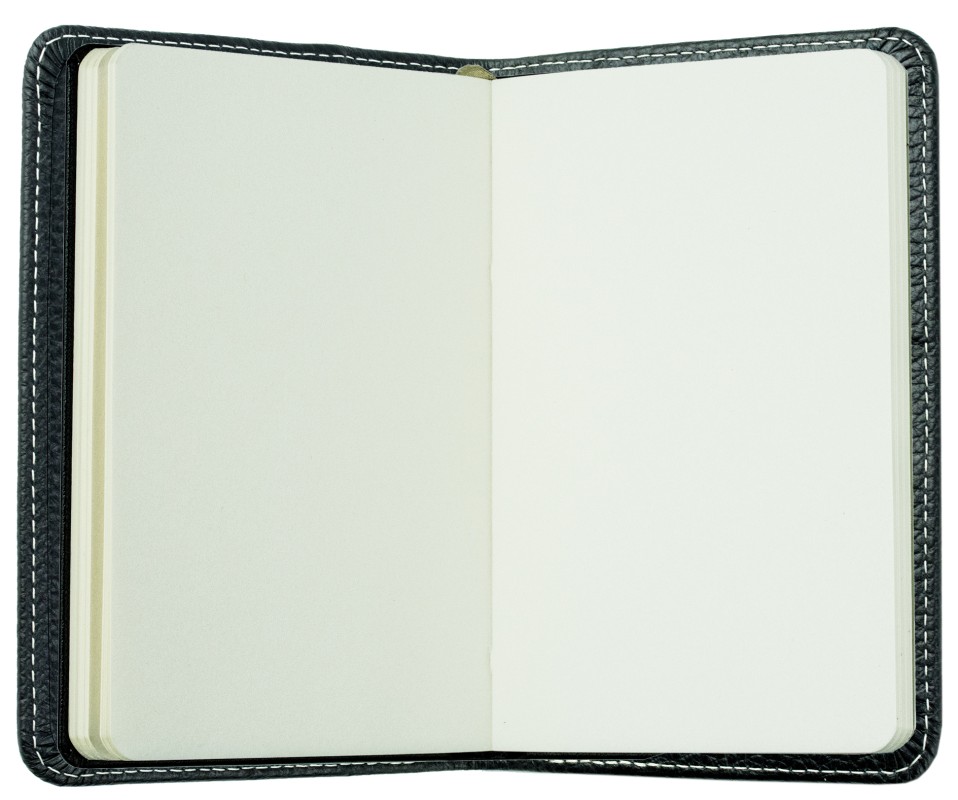 Notizbuch Pocket Format | Echtleder | SOFTGRAIN schwarz
