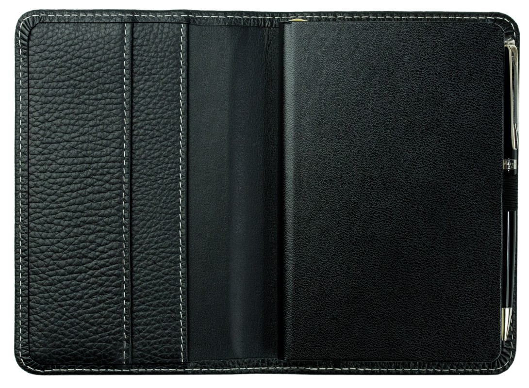 Notizbuch Pocket Format | Echtleder | SOFTGRAIN schwarz