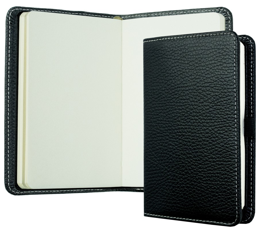 Notizbuch Pocket Format | Echtleder | SOFTGRAIN schwarz