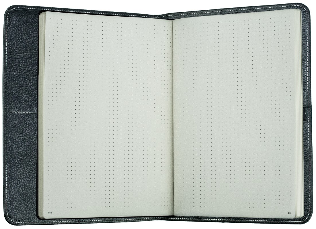 Notizbuch DIN B5+ | Echtleder | SOFTGRAIN schwarz