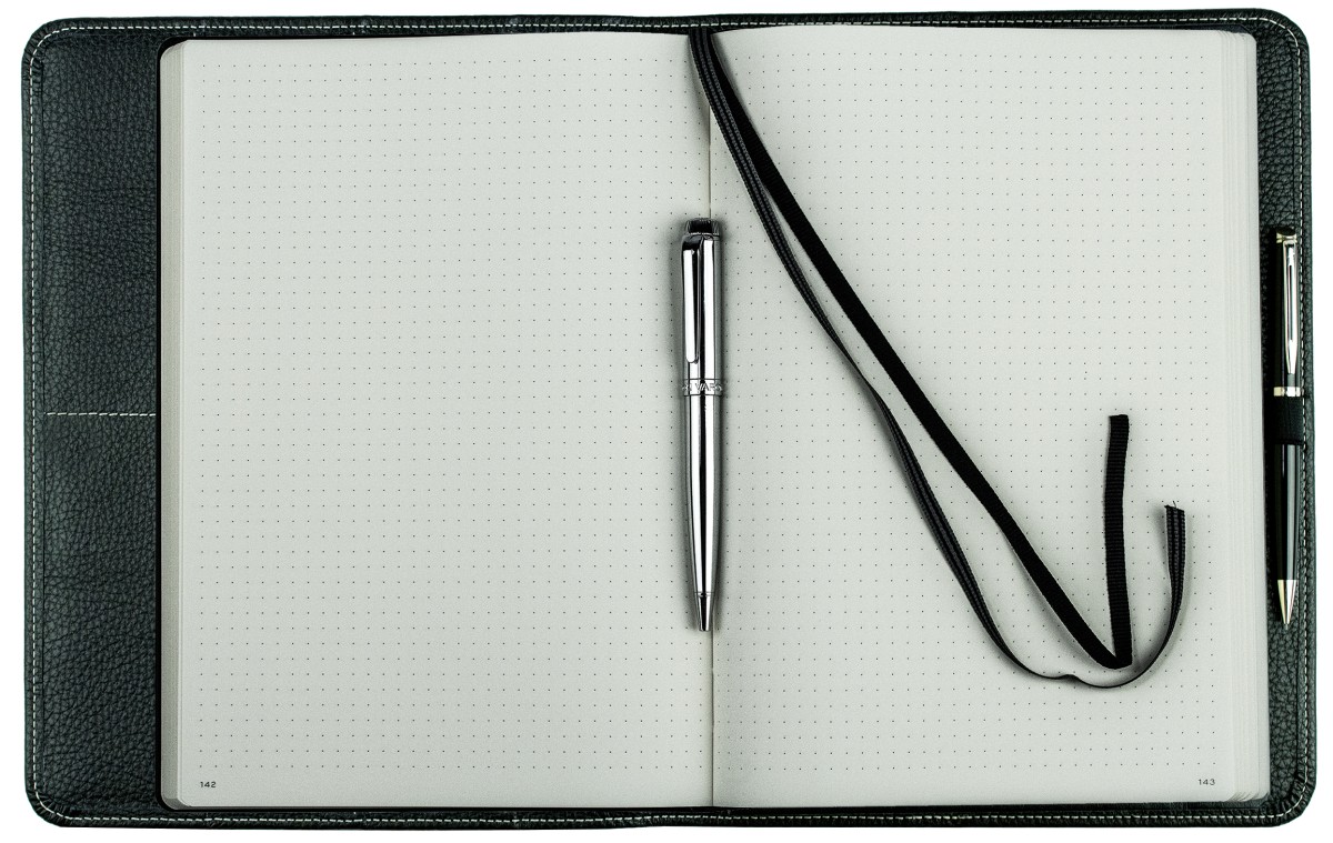 Notizbuch DIN B5+ | Echtleder | SOFTGRAIN schwarz