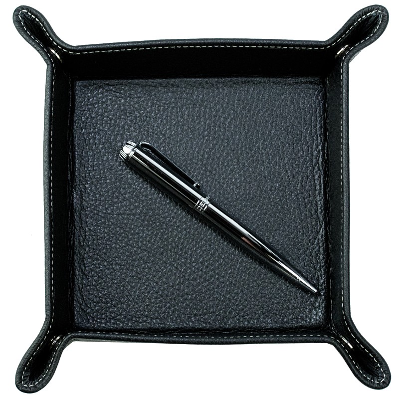 Taschenleerer PREMIUM LEDER SOFT GRAIN schwarz (genarbt)