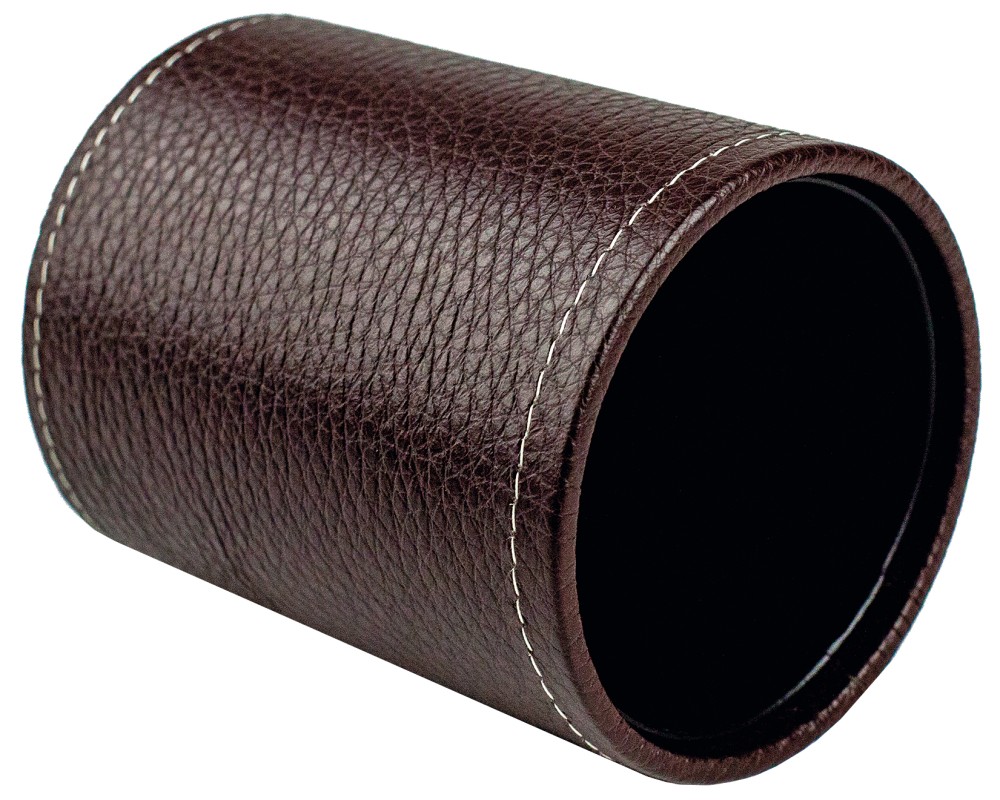 Stifteköcher PREMIUM LEDER SOFT GRAIN dunkelbraun (genarbt)