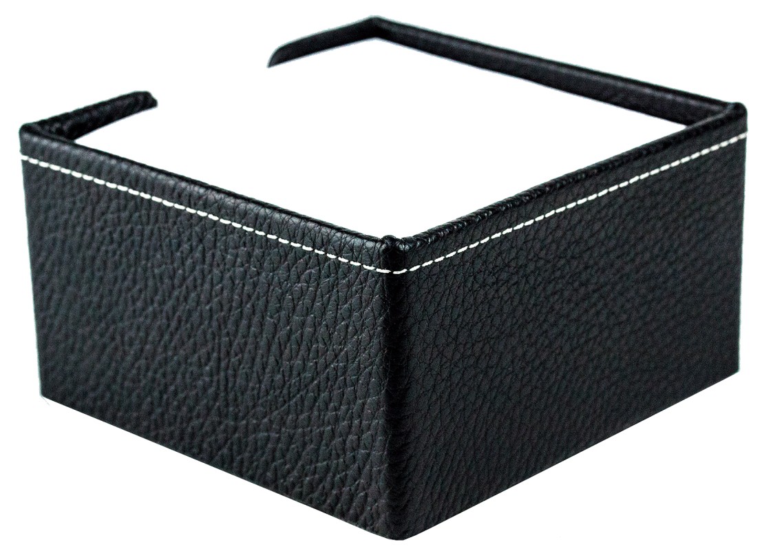 Zettelkasten PREMIUM LEDER SOFT GRAIN schwarz (genarbt)