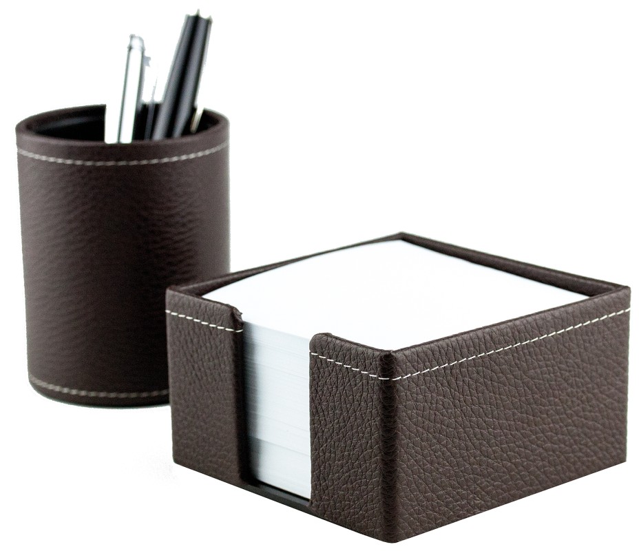 Zettelkasten PREMIUM LEDER SOFT GRAIN dunkelbraun (genarbt)