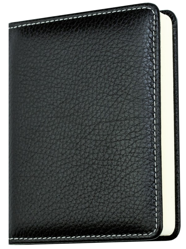 3 Jahreskalender (vergleichend) PREMIUM LEDER SOFT GRAIN schwarz (genarbt)