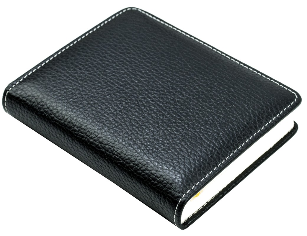 3 Jahreskalender (vergleichend) PREMIUM LEDER SOFT GRAIN schwarz (genarbt)