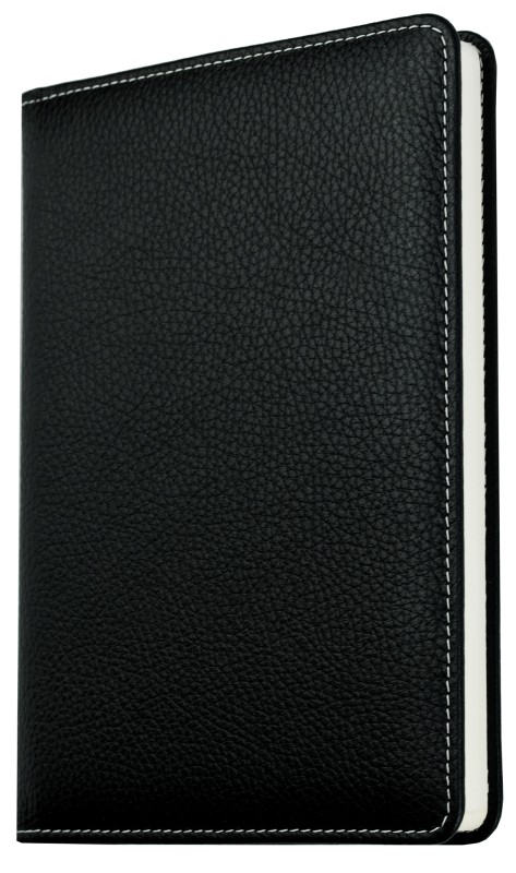 5 Jahreskalender (vergleichend) PREMIUM LEDER SOFT GRAIN schwarz (genarbt)