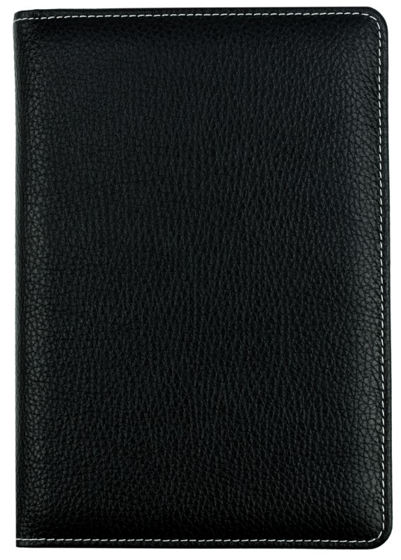 5 Jahreskalender (vergleichend) PREMIUM LEDER SOFT GRAIN schwarz (genarbt)
