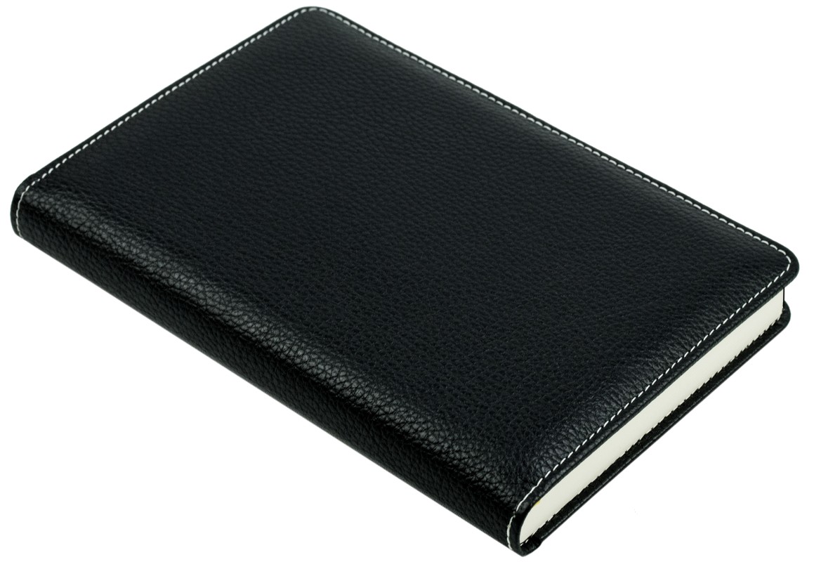 5 Jahreskalender (vergleichend) PREMIUM LEDER SOFT GRAIN schwarz (genarbt)