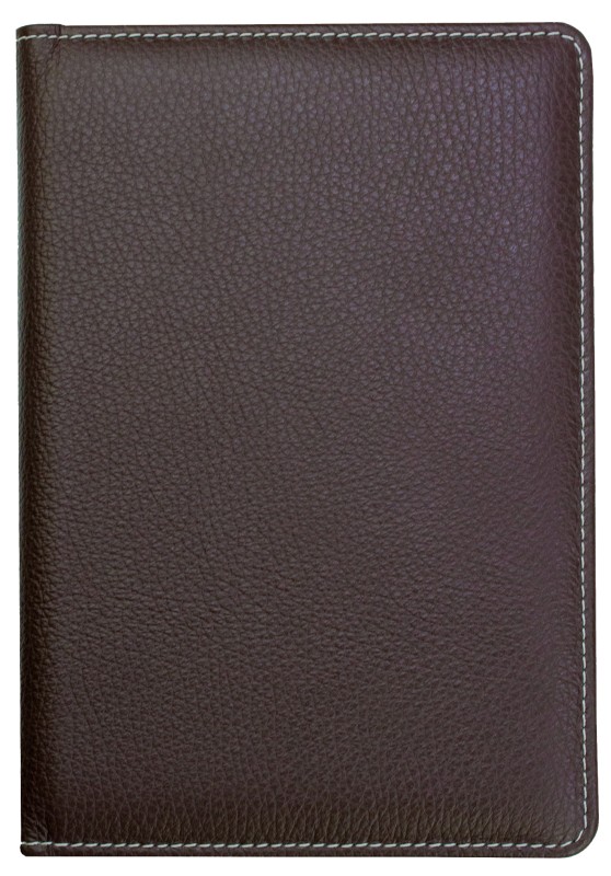 5 Jahreskalender (vergleichend) PREMIUM LEDER SOFT GRAIN dunkelbraun (genarbt)