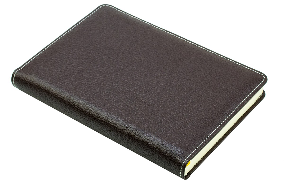 5 Jahreskalender (vergleichend) PREMIUM LEDER SOFT GRAIN dunkelbraun (genarbt)