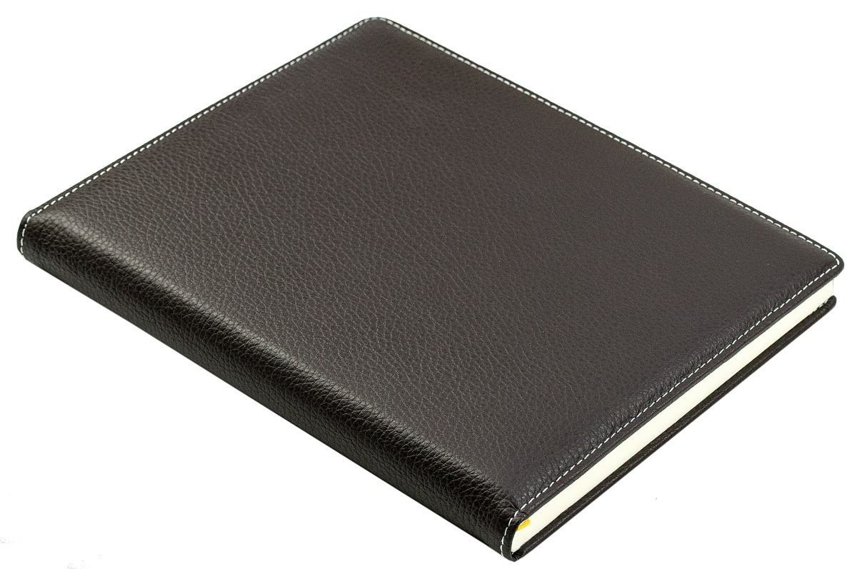 Gästebuch (gebunden) | Echtleder | SOFTGRAIN dunkelbraun