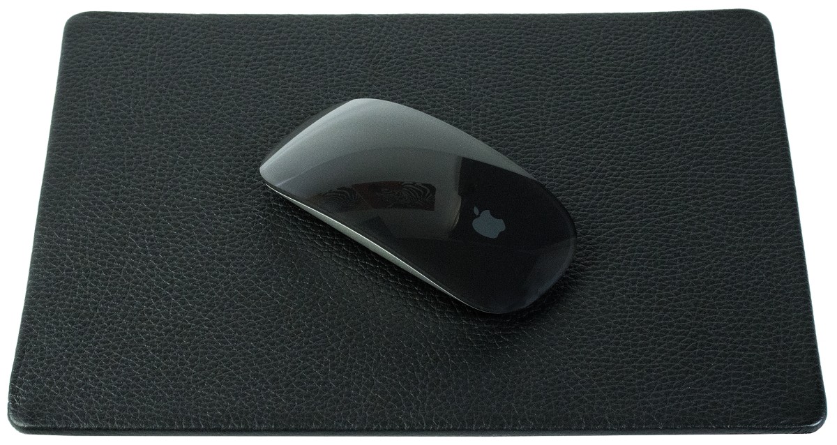 Mousepad PREMIUM LEDER SOFT GRAIN schwarz (genarbt)