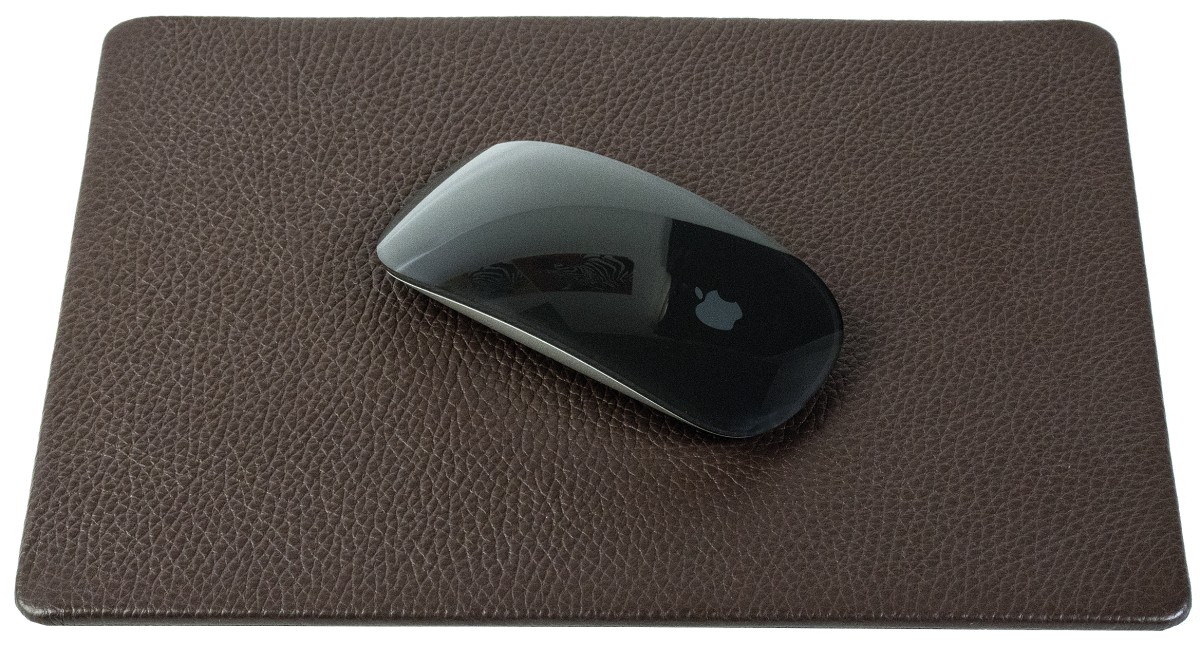 Mousepad PREMIUM LEDER SOFT GRAIN dunkelbraun (genarbt)