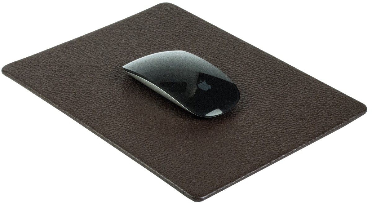 Mousepad PREMIUM LEDER SOFT GRAIN dunkelbraun (genarbt)