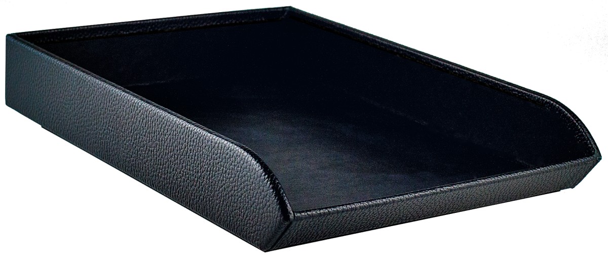 Briefablagekasten PREMIUM LEDER SOFT GRAIN schwarz (genarbt)