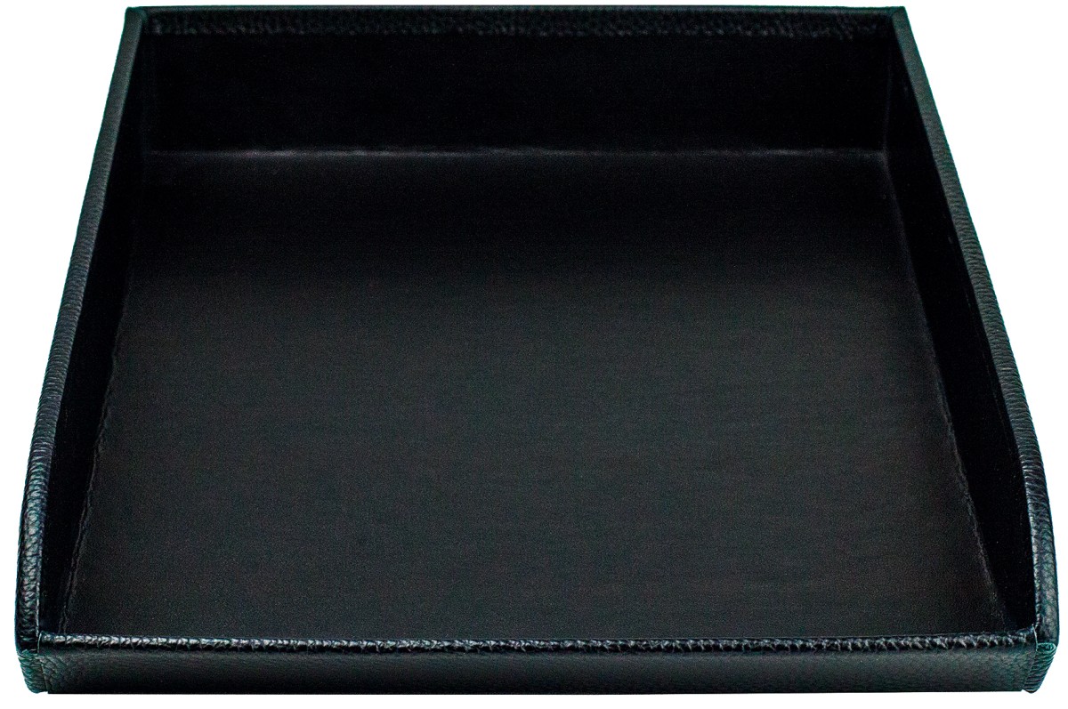 Briefablagekasten PREMIUM LEDER SOFT GRAIN schwarz (genarbt)