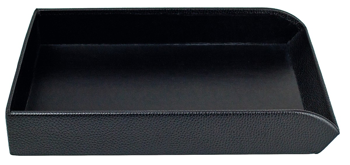 Briefablagekasten PREMIUM LEDER SOFT GRAIN schwarz (genarbt)