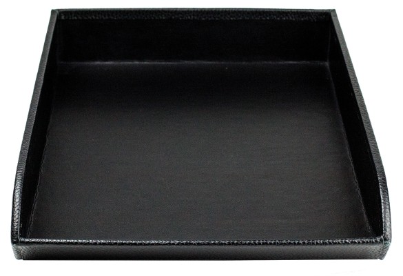 Briefablagekasten PREMIUM LEDER SOFT GRAIN schwarz (genarbt)
